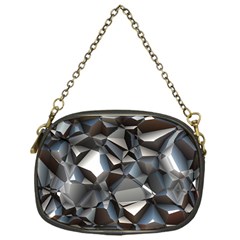 Triangles Polygon Color Silver Uni Chain Purse (one Side) by Wegoenart