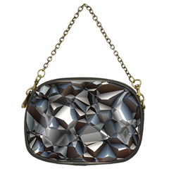 Triangles Polygon Color Silver Uni Chain Purse (two Sides) by Wegoenart