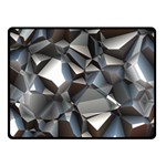 Triangles Polygon Color Silver Uni Fleece Blanket (Small) 50 x40  Blanket Front