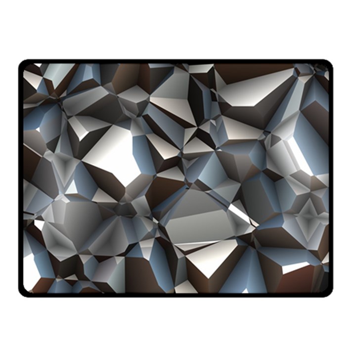 Triangles Polygon Color Silver Uni Fleece Blanket (Small)