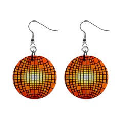 Pattern Background Rings Circle Mini Button Earrings