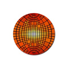 Pattern Background Rings Circle Rubber Coaster (round) 