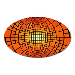 Pattern Background Rings Circle Oval Magnet by Wegoenart