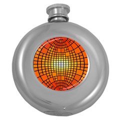 Pattern Background Rings Circle Round Hip Flask (5 Oz) by Wegoenart