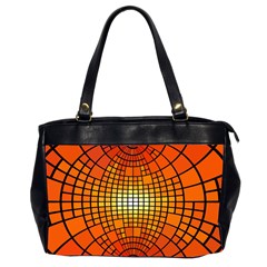 Pattern Background Rings Circle Oversize Office Handbag (2 Sides)