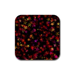 Seamless Star Texture Christmas Rubber Square Coaster (4 pack) 