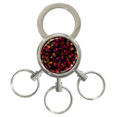 Seamless Star Texture Christmas 3-ring Key Chain by Wegoenart