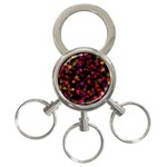 Seamless Star Texture Christmas 3-Ring Key Chain Front