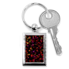 Seamless Star Texture Christmas Key Chain (Rectangle)