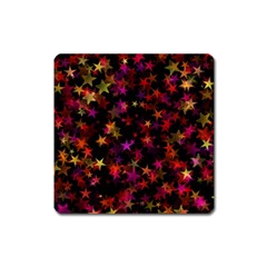 Seamless Star Texture Christmas Square Magnet