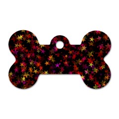 Seamless Star Texture Christmas Dog Tag Bone (Two Sides)