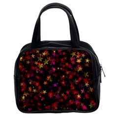 Seamless Star Texture Christmas Classic Handbag (Two Sides)