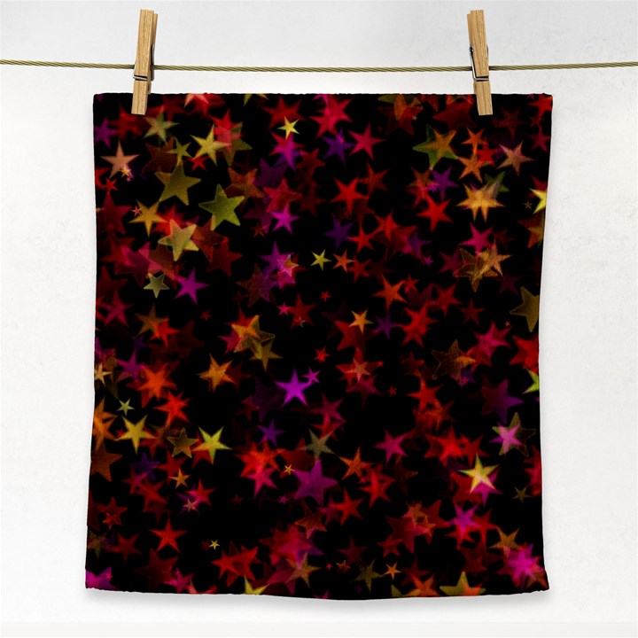 Seamless Star Texture Christmas Face Towel