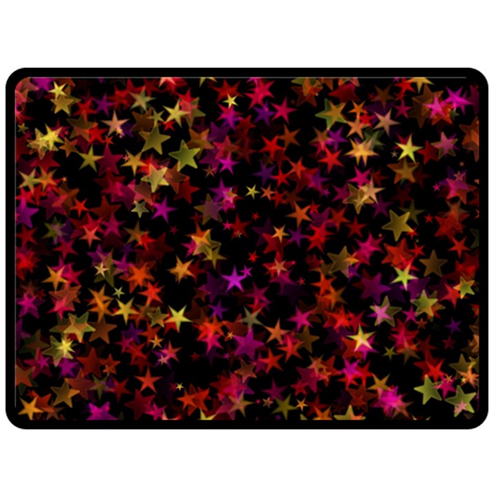 Seamless Star Texture Christmas Fleece Blanket (Large) 