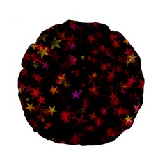 Seamless Star Texture Christmas Standard 15  Premium Round Cushions