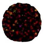 Seamless Star Texture Christmas Large 18  Premium Round Cushions Front