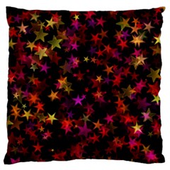 Seamless Star Texture Christmas Large Flano Cushion Case (One Side)