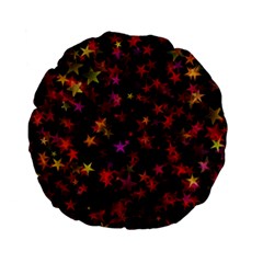 Seamless Star Texture Christmas Standard 15  Premium Flano Round Cushions