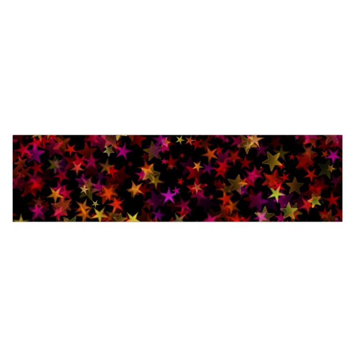 Seamless Star Texture Christmas Satin Scarf (Oblong)