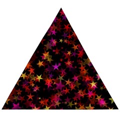 Seamless Star Texture Christmas Wooden Puzzle Triangle