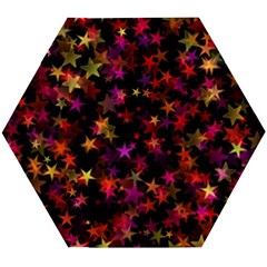 Seamless Star Texture Christmas Wooden Puzzle Hexagon