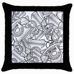 Phone Dial Communication Technology Throw Pillow Case (black) by Wegoenart