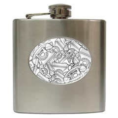 Phone Dial Communication Technology Hip Flask (6 Oz) by Wegoenart