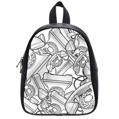 Phone Dial Communication Technology School Bag (small) by Wegoenart