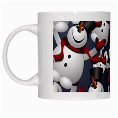 Snowman Winter Christmas Many White Mugs