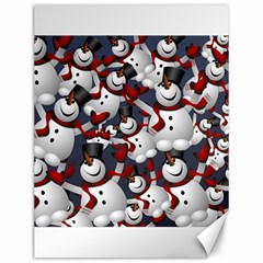 Snowman Winter Christmas Many Canvas 12  X 16  by Wegoenart