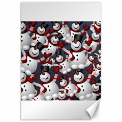 Snowman Winter Christmas Many Canvas 12  X 18  by Wegoenart