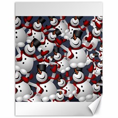 Snowman Winter Christmas Many Canvas 18  X 24  by Wegoenart