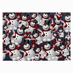 Snowman Winter Christmas Many Large Glasses Cloth by Wegoenart