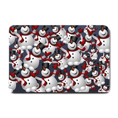 Snowman Winter Christmas Many Small Doormat  by Wegoenart