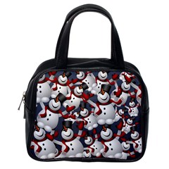 Snowman Winter Christmas Many Classic Handbag (one Side) by Wegoenart