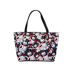 Snowman Winter Christmas Many Classic Shoulder Handbag by Wegoenart