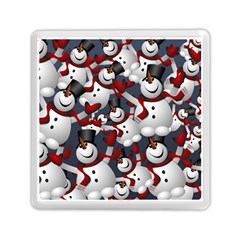 Snowman Winter Christmas Many Memory Card Reader (square)