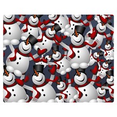 Snowman Winter Christmas Many Double Sided Flano Blanket (medium)  by Wegoenart