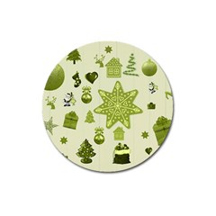 Christmas Symbols Decoration Magnet 3  (round) by Wegoenart