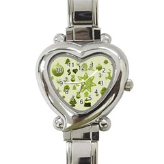 Christmas Symbols Decoration Heart Italian Charm Watch by Wegoenart