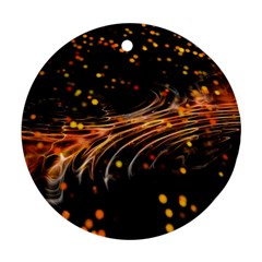 Abstract Background Particles Wave Ornament (round) by Wegoenart