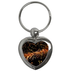 Abstract Background Particles Wave Key Chain (heart) by Wegoenart