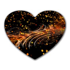 Abstract Background Particles Wave Heart Mousepads by Wegoenart