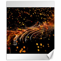 Abstract Background Particles Wave Canvas 11  X 14  by Wegoenart