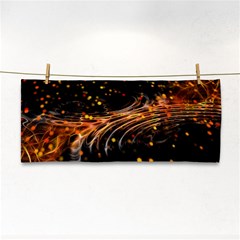 Abstract Background Particles Wave Hand Towel by Wegoenart