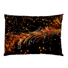 Abstract Background Particles Wave Pillow Case by Wegoenart