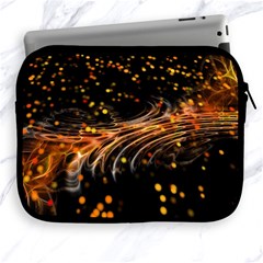 Abstract Background Particles Wave Apple Ipad 2/3/4 Zipper Cases by Wegoenart