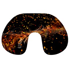 Abstract Background Particles Wave Travel Neck Pillow by Wegoenart