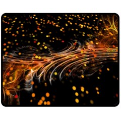 Abstract Background Particles Wave Double Sided Fleece Blanket (medium)  by Wegoenart