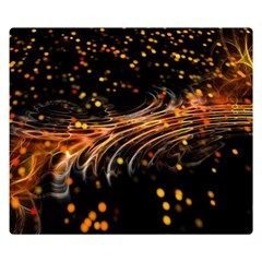 Abstract Background Particles Wave Double Sided Flano Blanket (small)  by Wegoenart